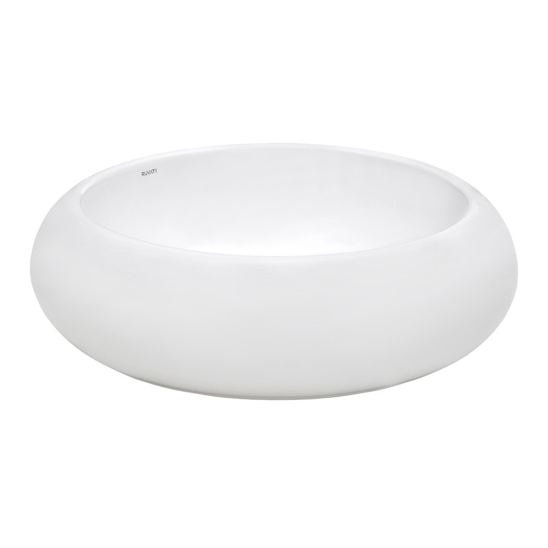 Lavabo vasque de salle de bain rond 18 po Ruvati