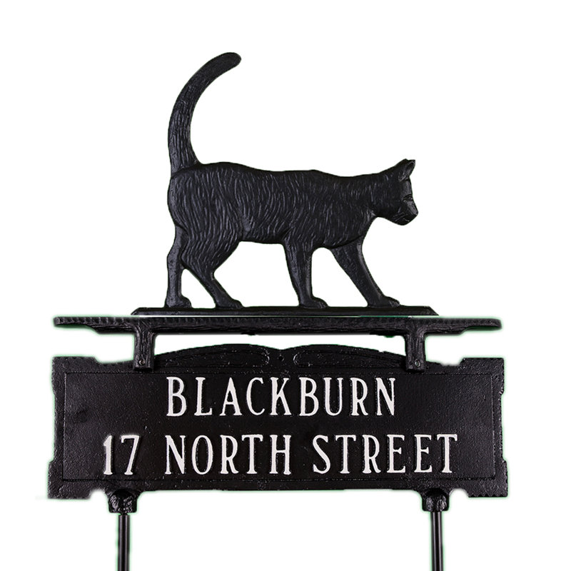 2-Line Lawn Address Sign, Yes, Swedish Iron