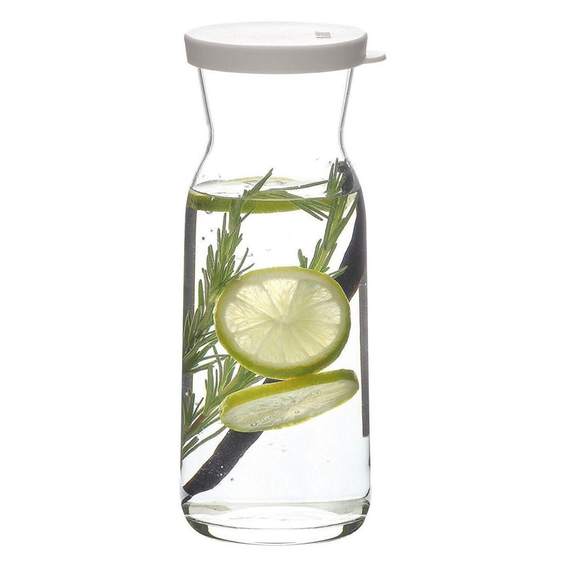 Premium 100% Glass Bottle, 4.0 x 4.0 x 9.8 inches | 40.6 Fl Oz Capacity | Dishwasher Safe, Transparent Design | Ideal for Beverages, Juices, and Smoothies | Elegant and Durable Kitchen Essential
