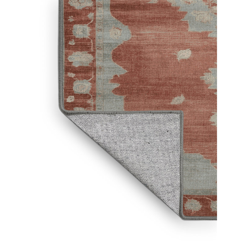 Machine Washable Overdyed Gray Area Rug, Rectangle 2' x 3'