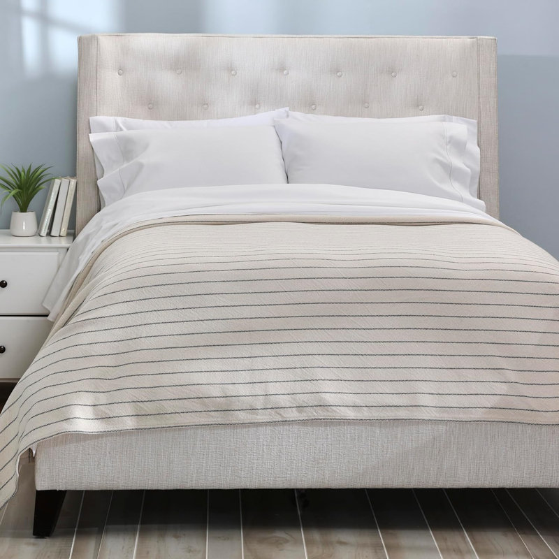 Blanket, Full/Queen, Navy/Natural
