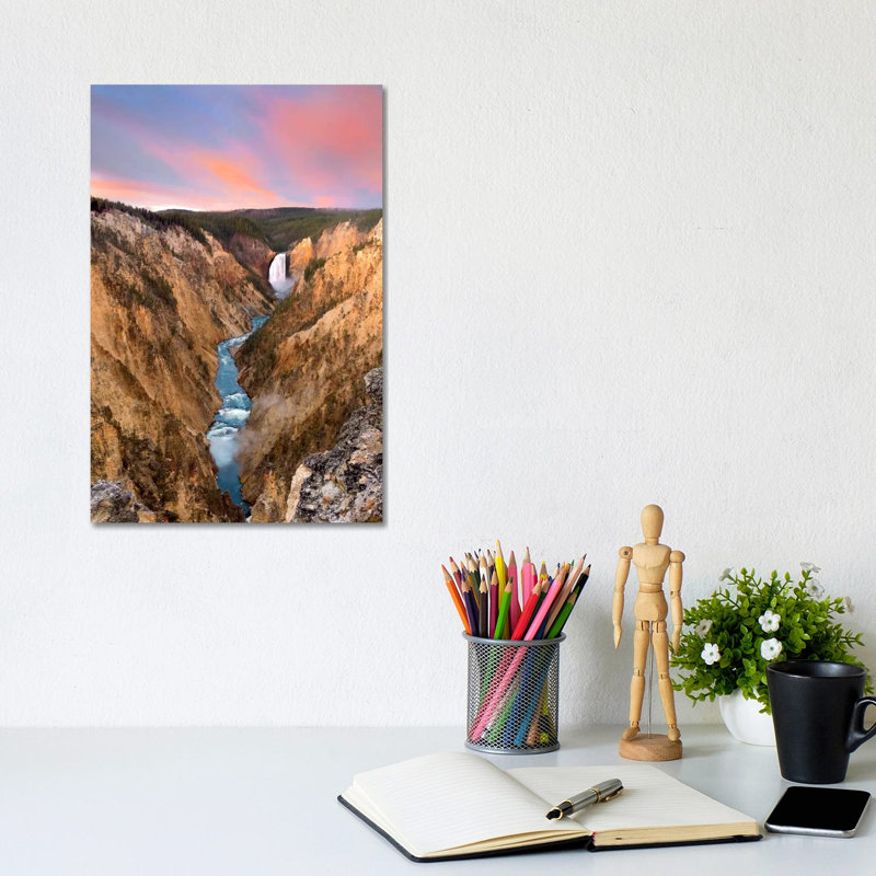 Lower Yellowstone Falls, Yellowstone National Park, Wyoming IV by Tim Fitzharris - Wrapped Canvas Print