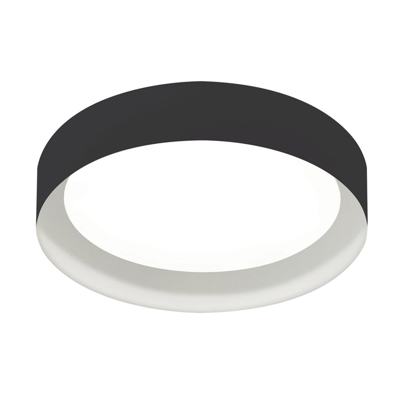 Petitt Acrylic Flush Mount, 16", Gold, White