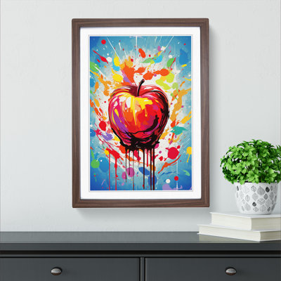 XYZ-FRM-V1223-1828 Apple Abstract - Single Picture Frame Print on Wood