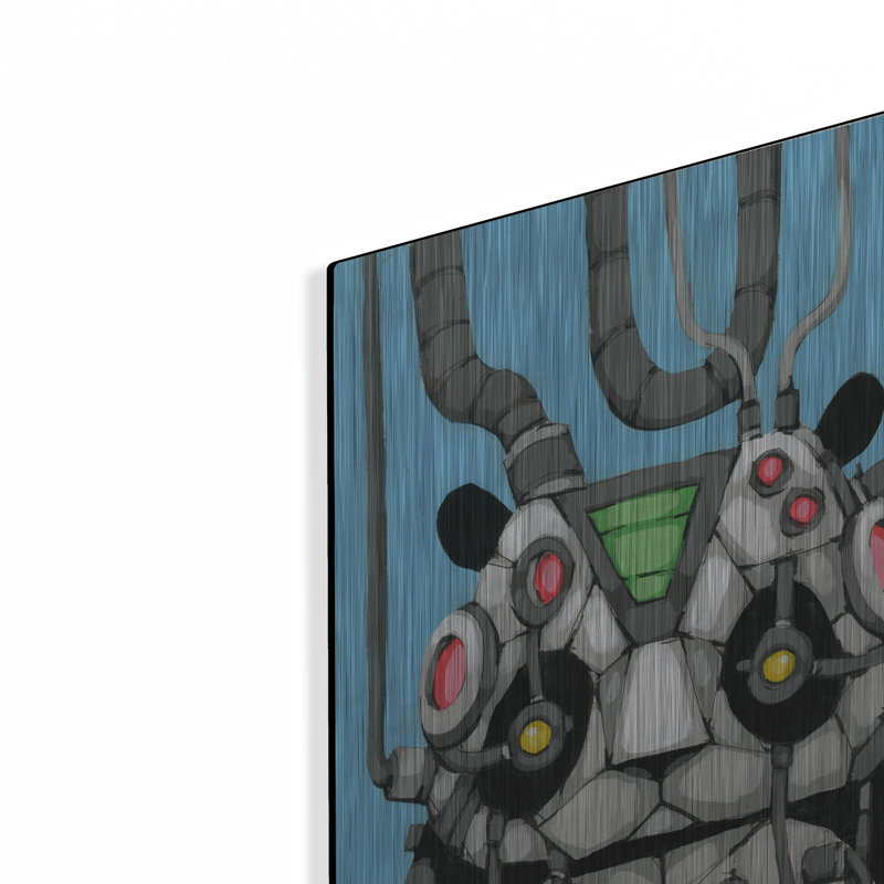 «Pandabot» par Ric Stultz, art mural en métal, H 16 po x l 12 po