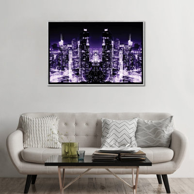 " Skyline At Purple Night " by Philippe Hugonnard