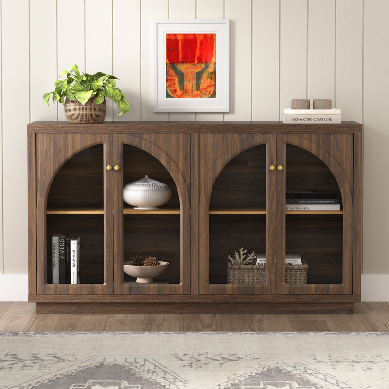 Armoire de rangement en acrylique 4 portes, Brown