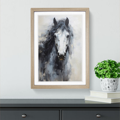 Shire Horse Impressionism Framed Print
