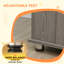 Dog Crate Furniture End Table for Extra Large Dogs Grey 114x60x82 cm