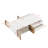 Rectangular Coffee Table with 2 Glass Door Storage, 4 Drawers, Gold Metal Legs, and Multi-Color Lighting in 47.2''-1501878430