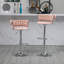 Andraya Swivel Upholstered Adjustable Height Counter Stool with Metal Frame-962366006