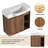 Oakshade 24'' Single Bathroom Vanity Set with Ceramic Sink Top-59466787-59466812