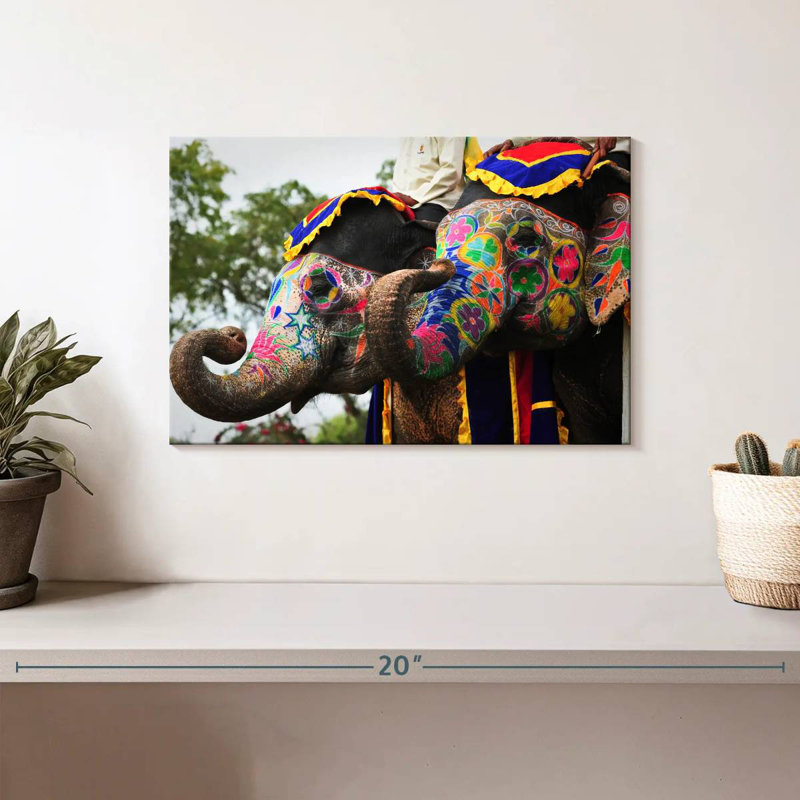Brampt Jaipur Elephants, 8" H x 12" W