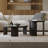 Simple rock plate round coffee table
