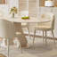 Cream Soft Imitation Leather Sponge Dining Chairs
