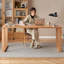 Bureau rectangulaire en bois massif Burlywood-1305019235