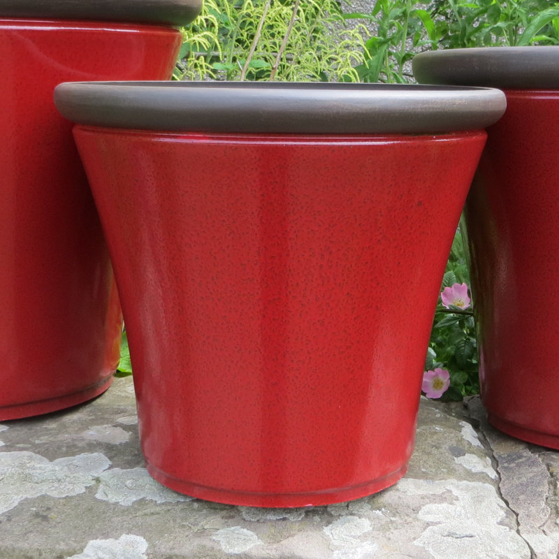 Canady Pot Planter, 30 cm H x 36 cm W x 36 cm D, Post Box Red