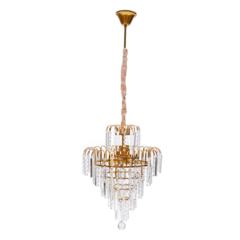 6 - Light Dimmable Tiered Chandelier