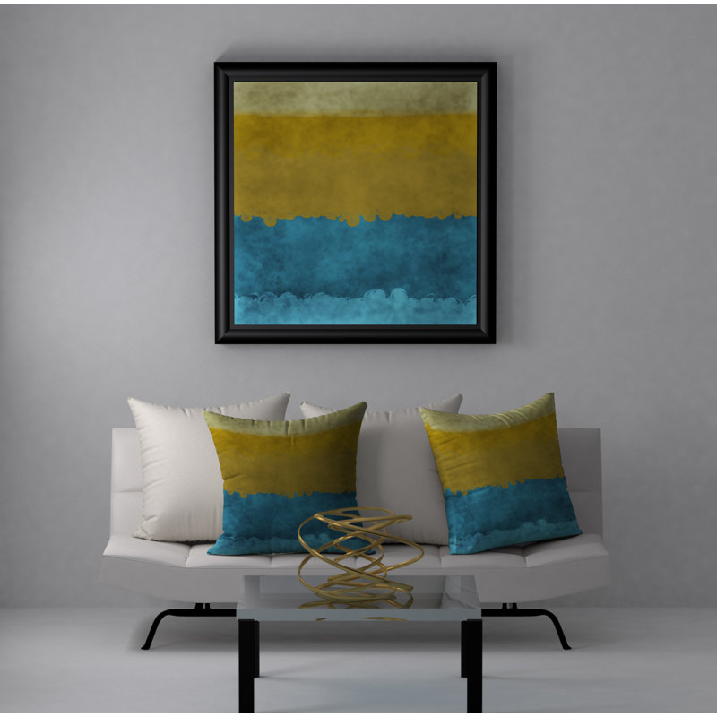Abstract Throw Pillow, 18" H x 18" W