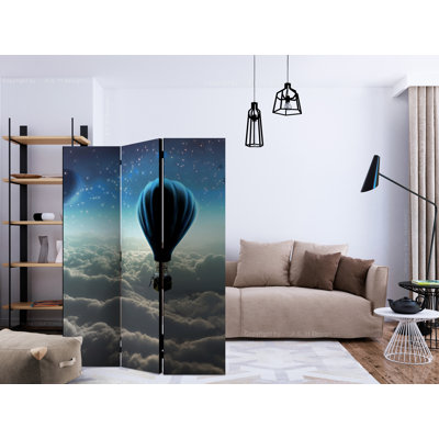 53 " W x 68 " H 3 - Panel Solid Wood Folding Room Divider