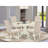 7 Piece Kitchen Table Set Consist of an Oval Dining Room Table with Butterfly Leaf and 6 Light Beige Linen Fabric Parson Chairs, Linen White-1645694185-1688351783-1713256627