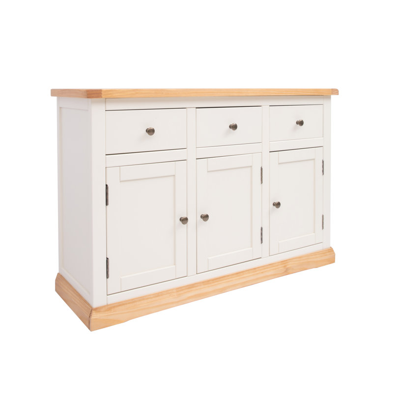 Starr 120cm Sideboard, Off White/Dark Brown/Brown