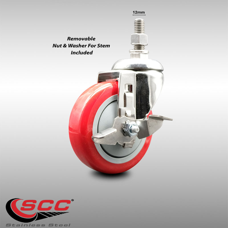 Polyurethane Caster, Red