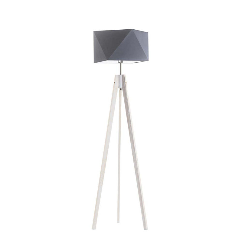 Ayaaz 144cm Tripod Floor Lamp, White, Grey