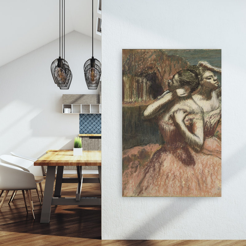 Deux danseuses - Affiche murale abstraite contemporaine, H 60 po x l 40 po