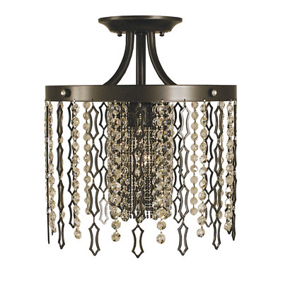 Plafonnier semi-encastré 1-lumières à tambours 12" unique Chadwell