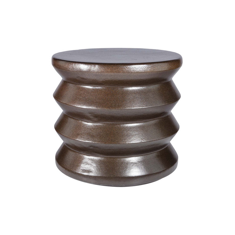 Table d'appoint en céramique Provence Signature, Brun pyrite