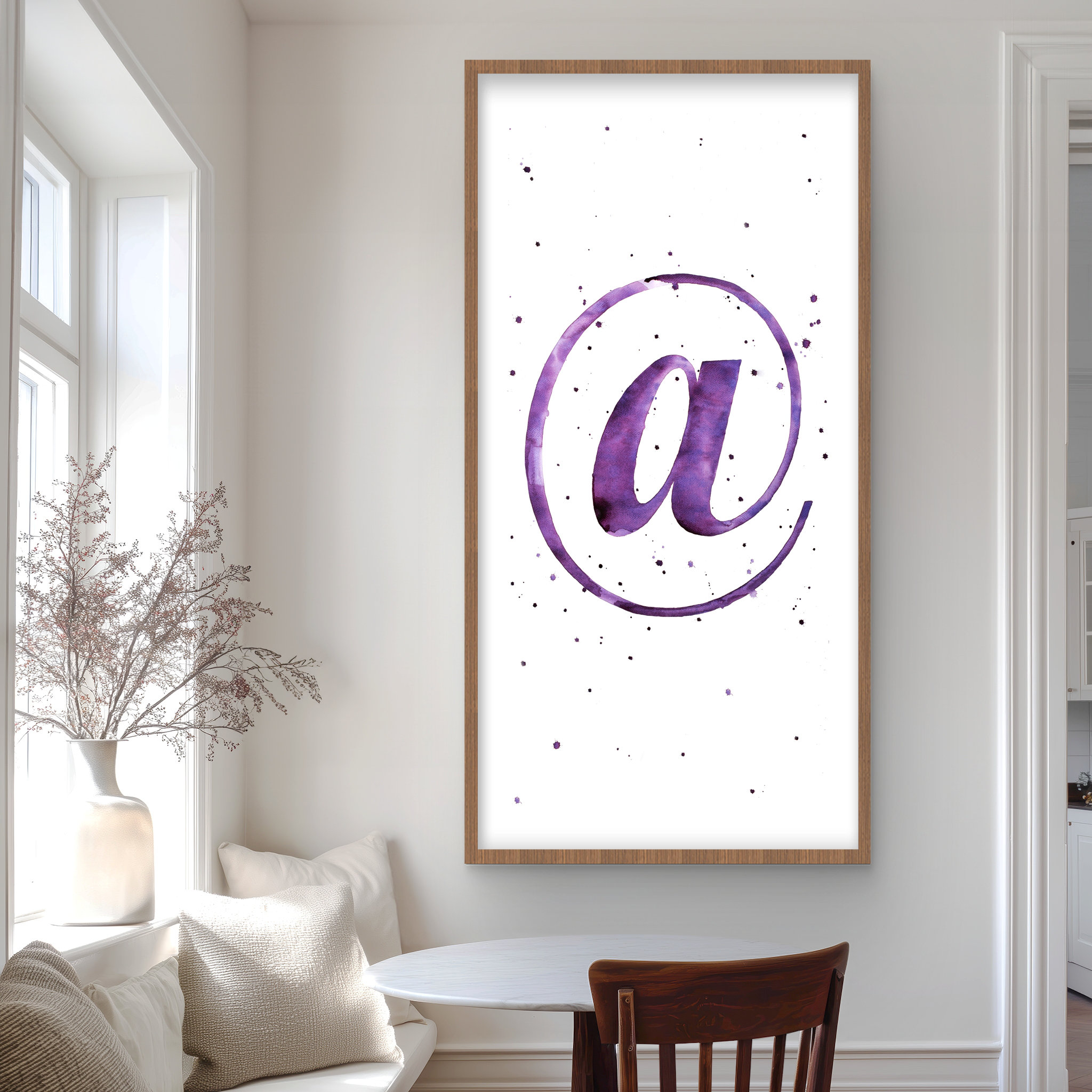 Lark Manor™ At - Typo & Symbols Purple Framed Matted Print | Home Decor ...