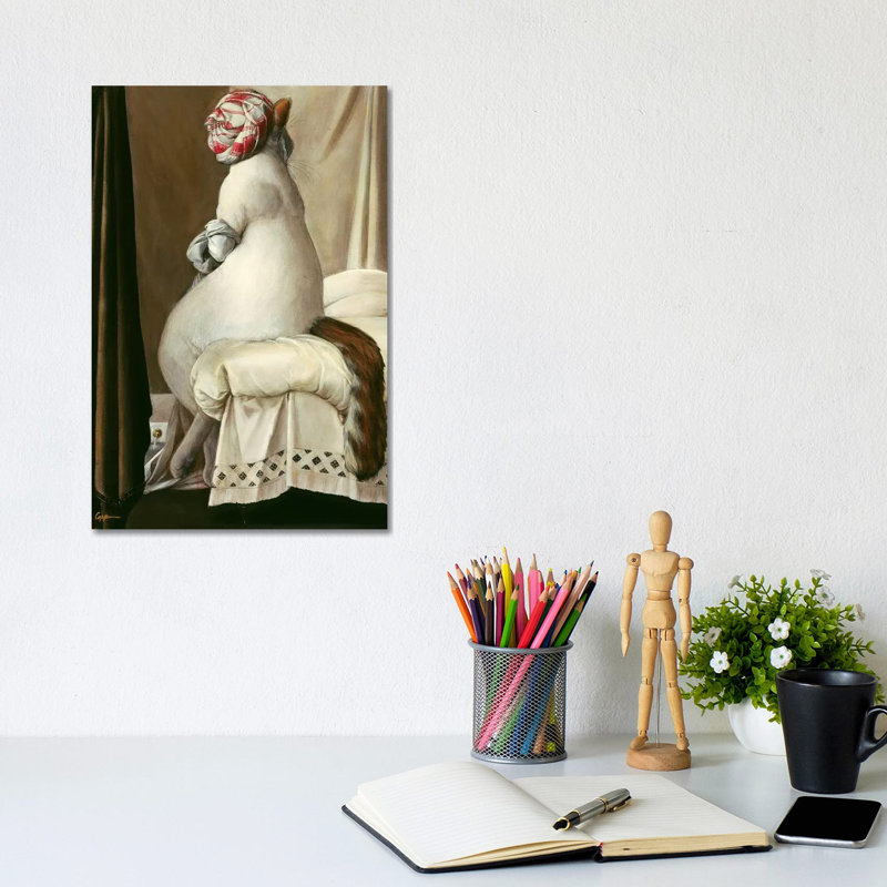 Cat Bath by Melinda Copper - Wrapped Canvas Gallery-Wrapped Canvas Giclée, 20.32 cm H x 30.48 cm W