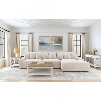 Cassidy Sand Upholstered Sectional Sofa