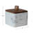 Marble Container with Acacia Wood Lid and