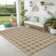 Classic Plaid Weave Indoor Outdoor Rug, Lightweight & Portable 5x7 ft Patio Area Rug