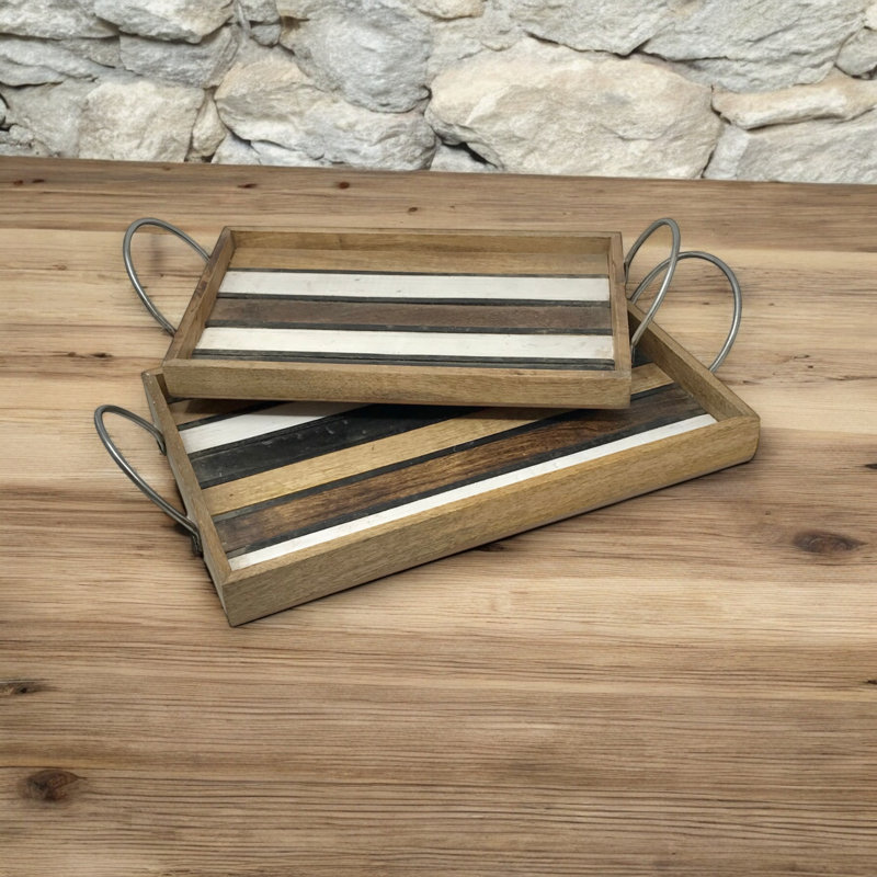 Ensemble de 2 plateaux Garden Party