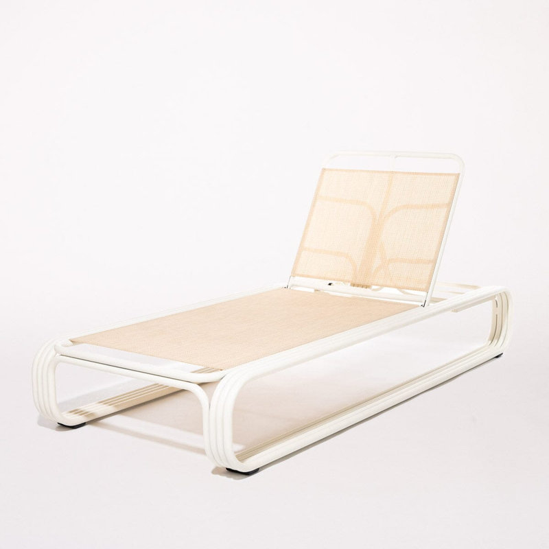 Contini Outdoor Chaise Lounge, Antique White