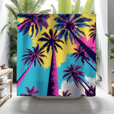 Rideau de douche Ellen Plam Trees