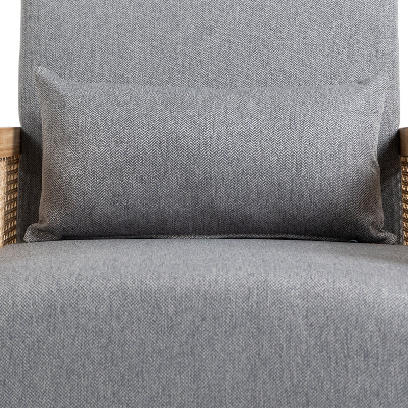 Fauteuil pivotant de 24,02 po Crestone, Lin gris