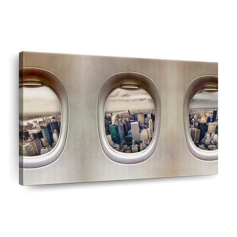" Airplane Windows ", 24" H x 36" W x 1.25" D