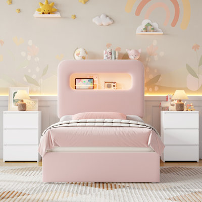 ON SALE 3-Piece Bedroom Sets, Storage Bed With Drawers & 3-Drawer Nightstands With Charging Port by Wrought Studio