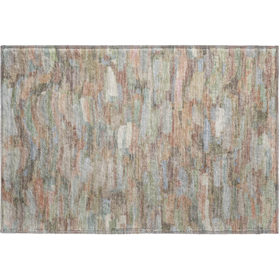Premium Machine Washable Mayfield AMF2266 Striped Rug
