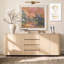 Buffet courbé de 87 po avec 4 portes et 4 tiroirs Alassane-257998762