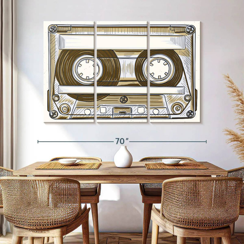 Abarca Audio Cassette, 42" H x 65" W