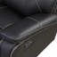 Canapé modulaire en cuir PU noir avec dispositif d'inclinaison, console et porte-gobelets, l 103,51 po x l 87 po x H 38,45 po, mousse, console centrale à faux cadre, bande à DEL, rangement, noir, l 98 po x l 39 po-996298329