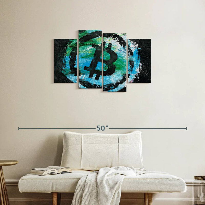 Kerner Bitcoin Logo X, 22" H x 36" W