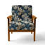 Fauteuil d'appoint rembourré Asian Blue Orchids-1628253456