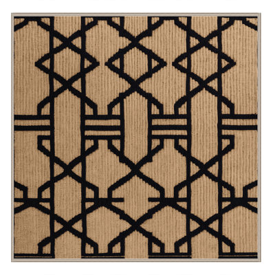 Machine Washable Trellis Brown Area Rug