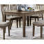 Solid Wood 2 Hidden Drawers Dining Table In Casual Setting, Wire Brushed Brown Hue For Room,